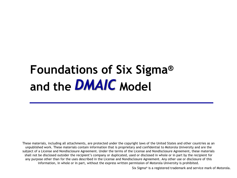 Foundations of Six Sigma_第1页