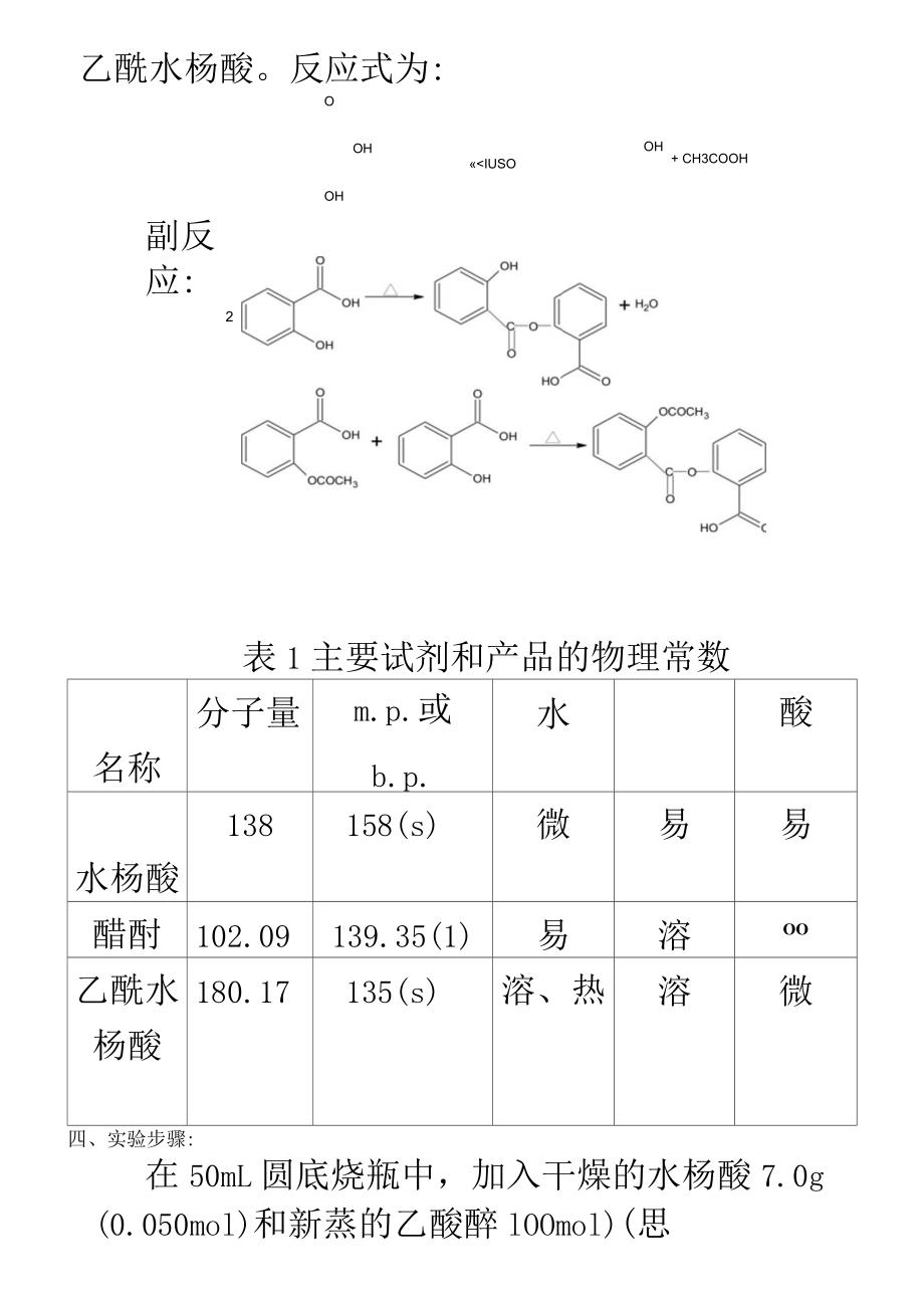 乙酰水杨酸的合成图片