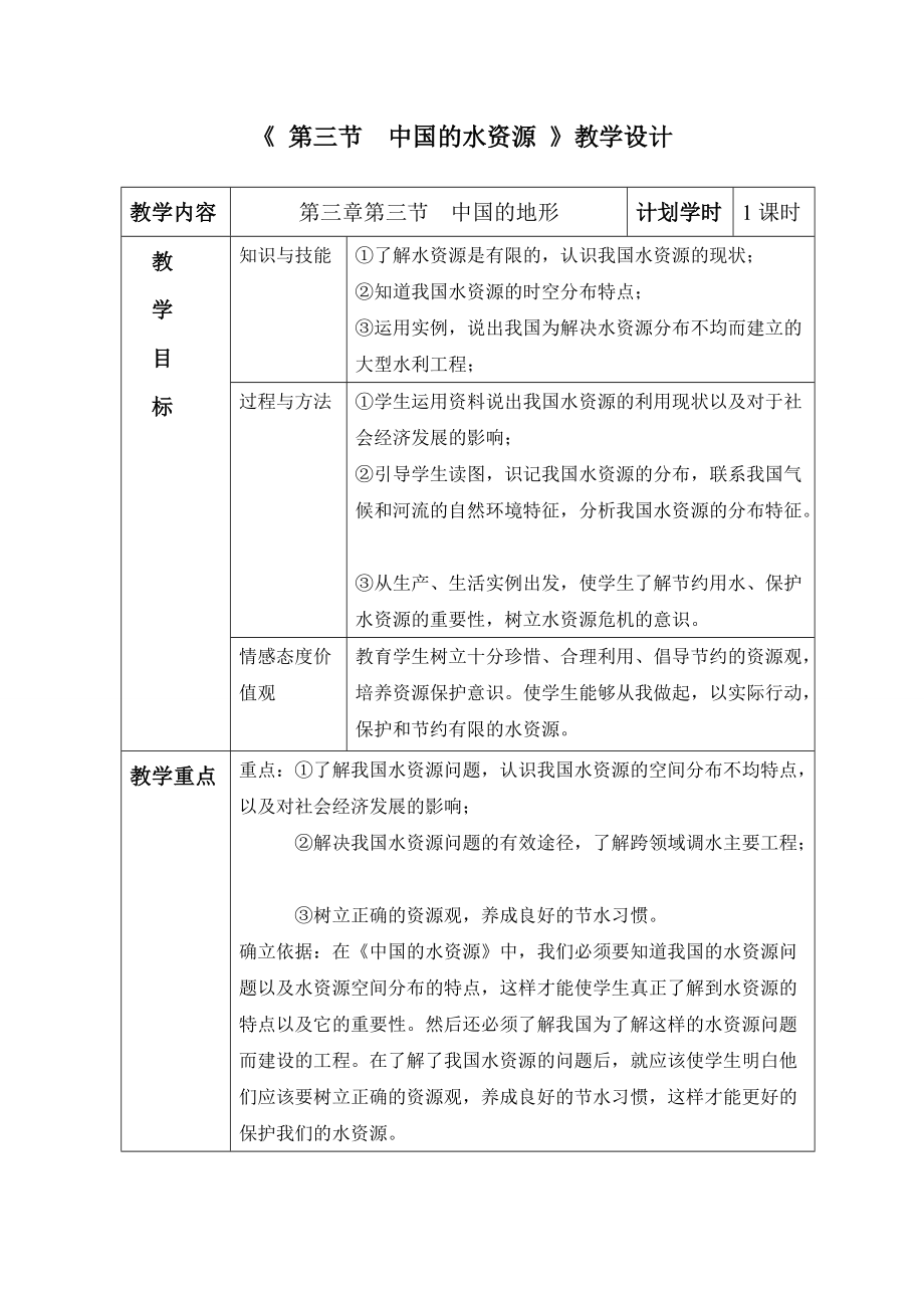 教学设计中国的水资源_第1页