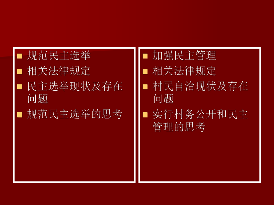 規(guī)范民主選舉 加強(qiáng)民主管理_第1頁