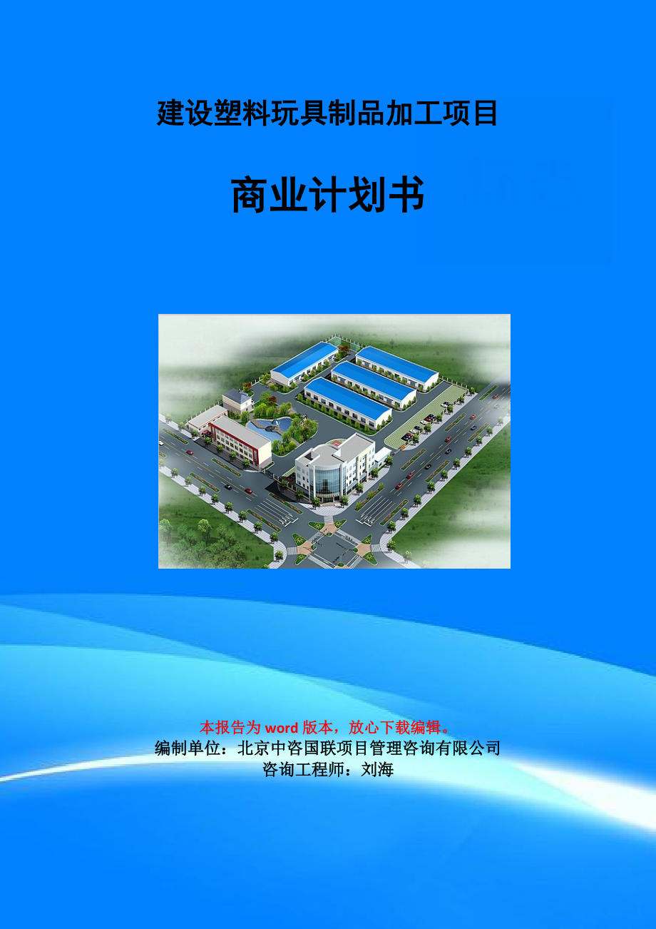 建設(shè)塑料玩具制品加工項目商業(yè)計劃書寫作模板_第1頁