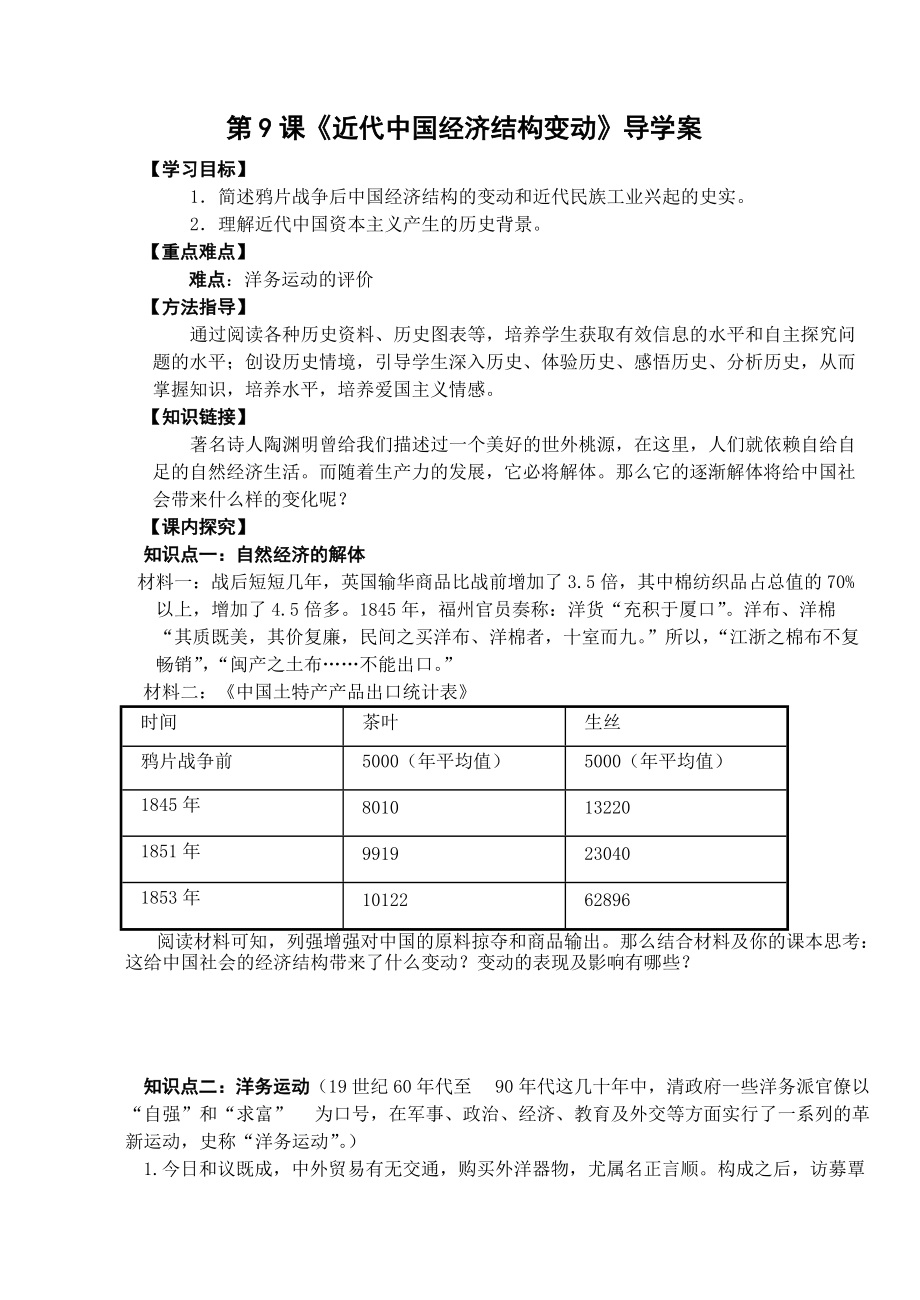 9中国近代经济结构的变动_第1页