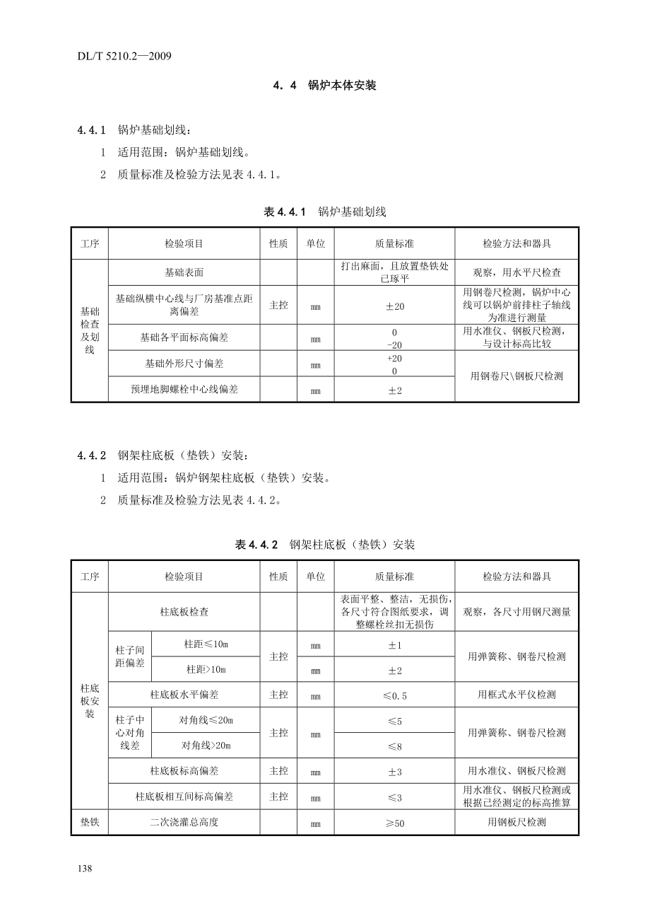 电力建设施工质量验收及评价规程第2部分锅炉机组4.4锅炉本体安装_第1页