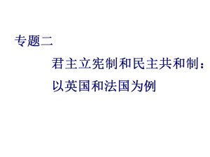 高考政治總復(fù)習(xí)專題二 君主立憲制和民主共和制：以英國(guó)和法國(guó)為例