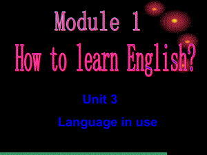 外研版八年级英语上册课件M1Unit3Languageinuse
