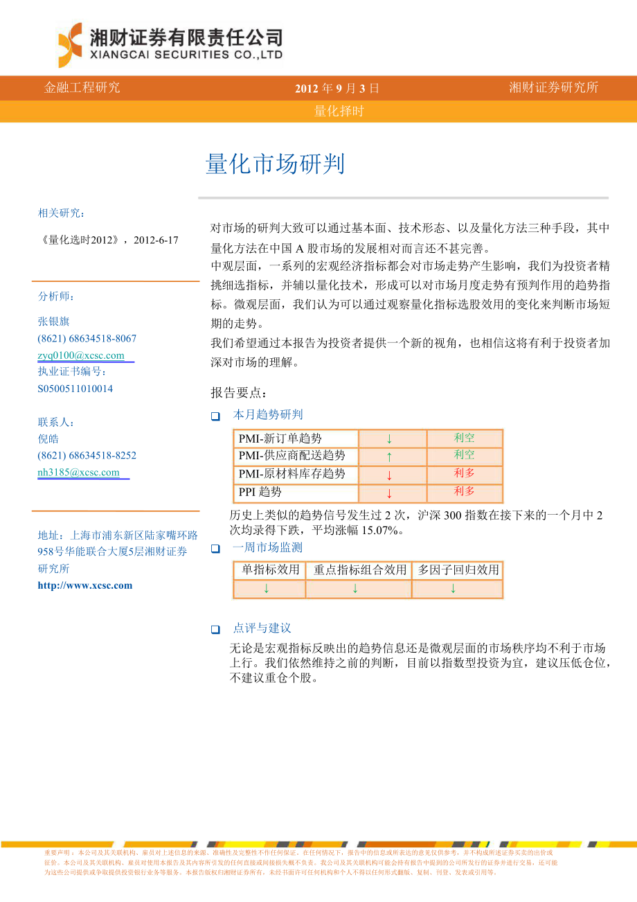 量化择时量化市场研判0905_第1页