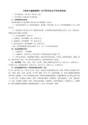 广州市义务教育阶段体育学科学业质量评价标准