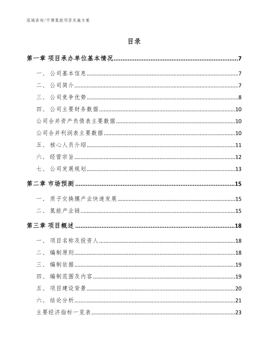 宁德氢能项目实施方案_参考范文_第1页