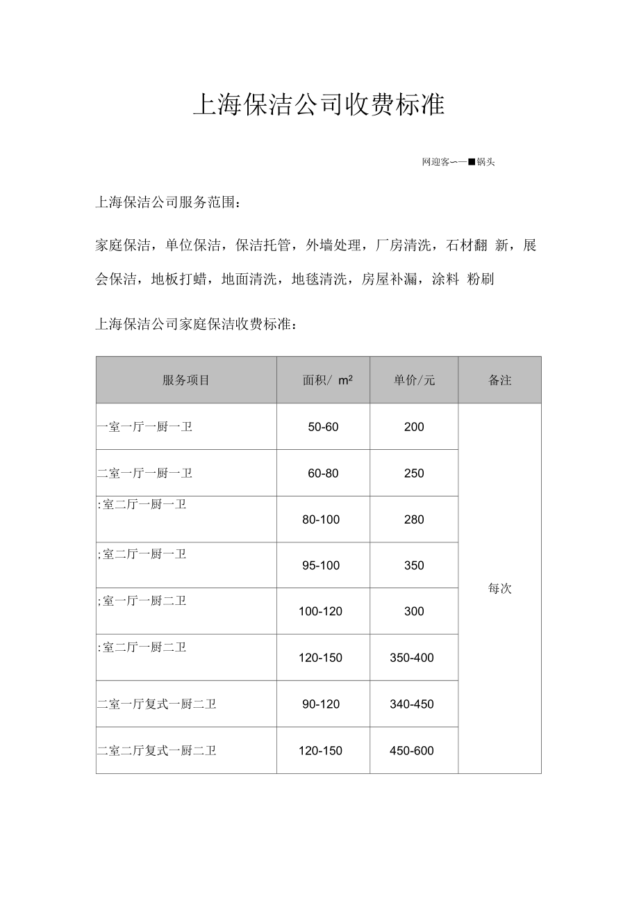 上海保洁公司收费标准_第1页