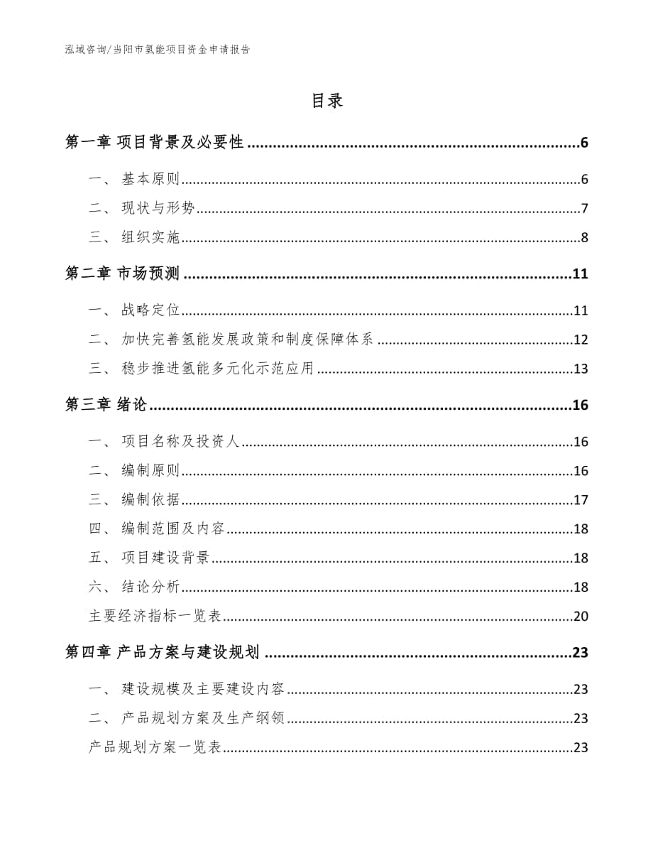 当阳市氢能项目资金申请报告参考模板_第1页