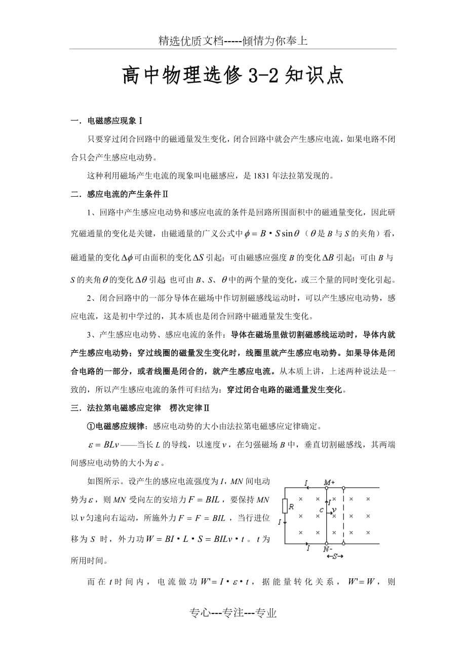 高中物理选修3-2知识点_第1页