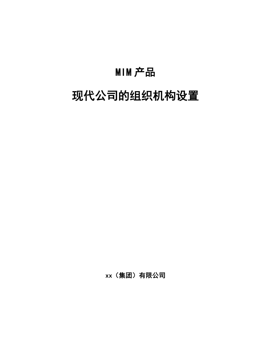 MIM产品现代公司的组织机构设置_第1页